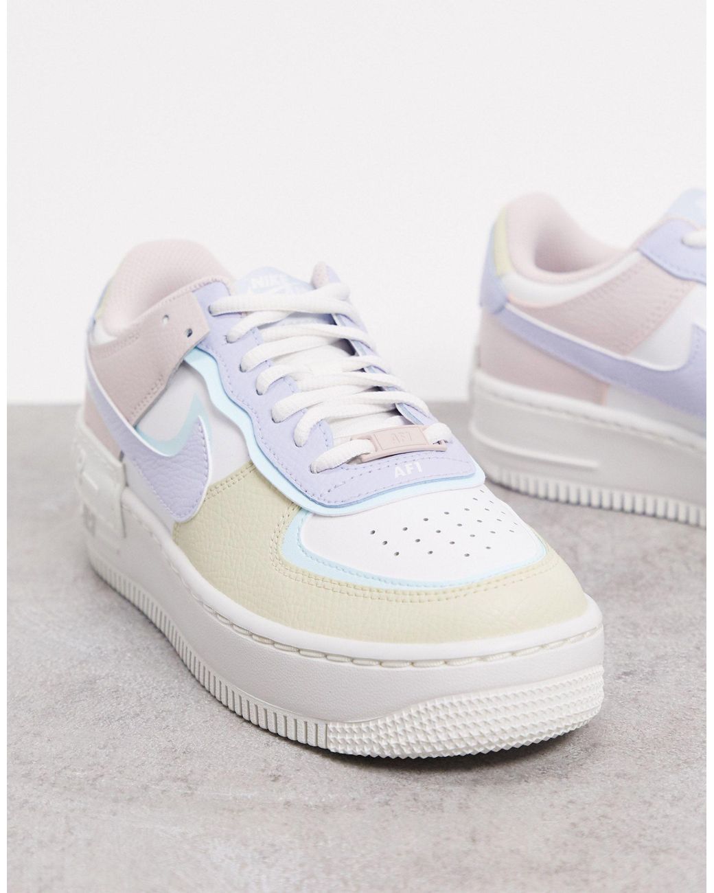 Zapatillas en tono pastel Air Force 1 Shadow Nike de Caucho de color Blanco  | Lyst
