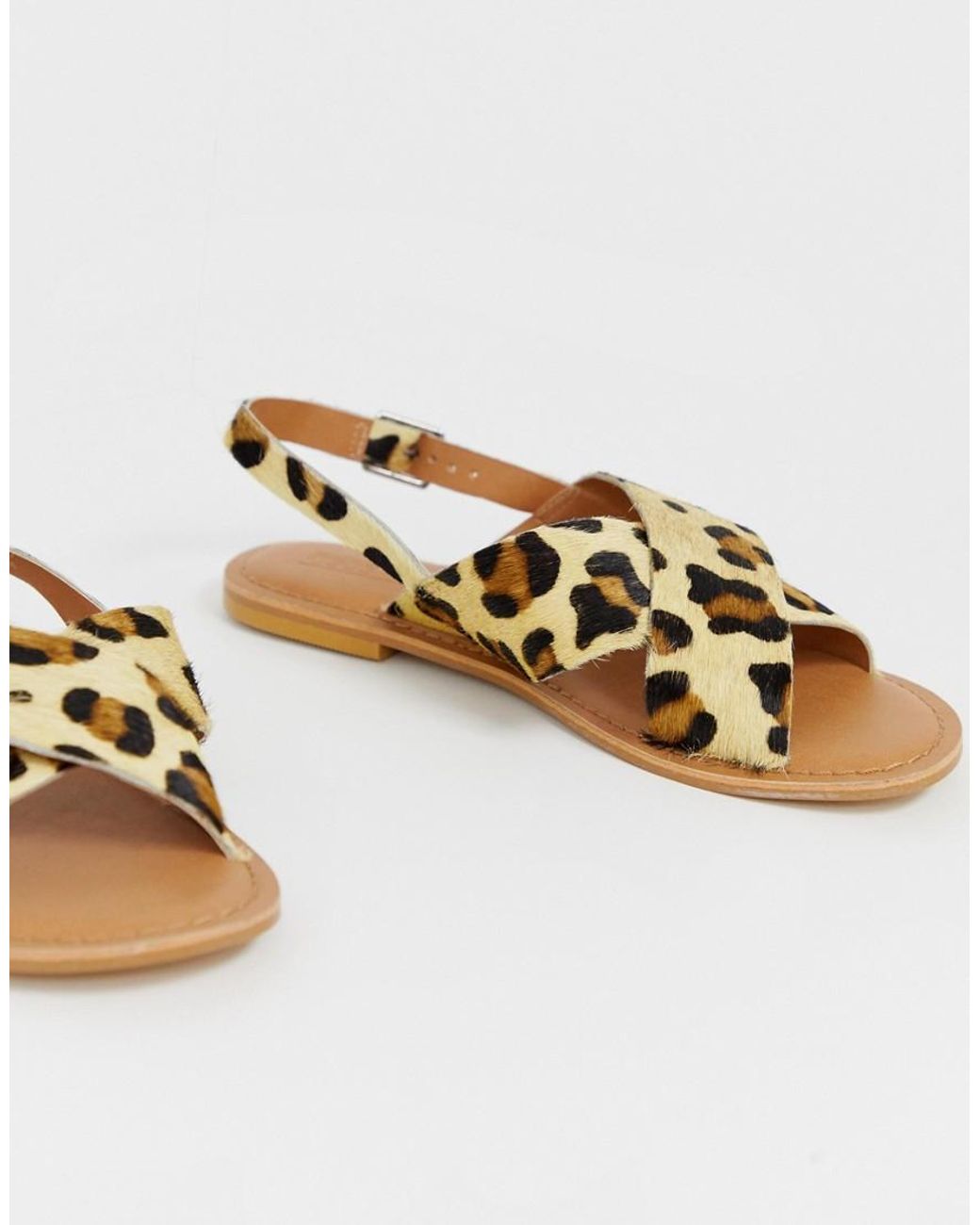 asos leopard sandals