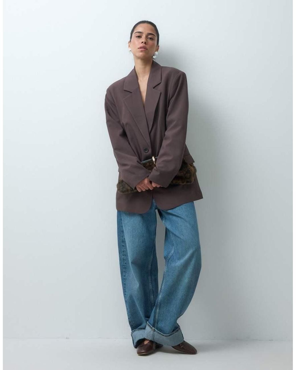 ASOS Brown Tailored Oversized Blazer