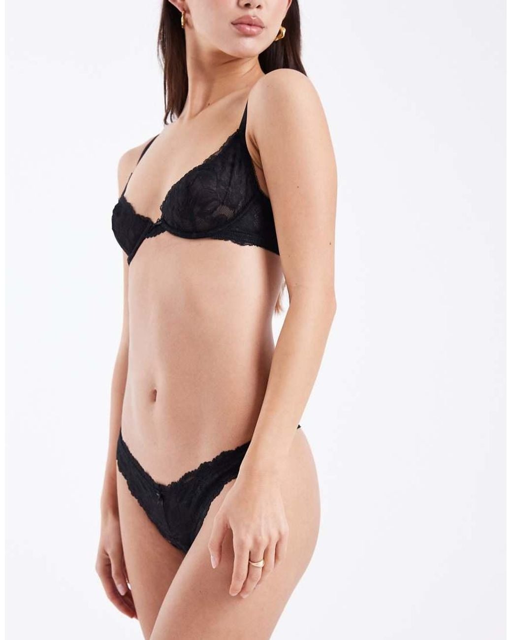 DORINA Black Perfect Lace Thong