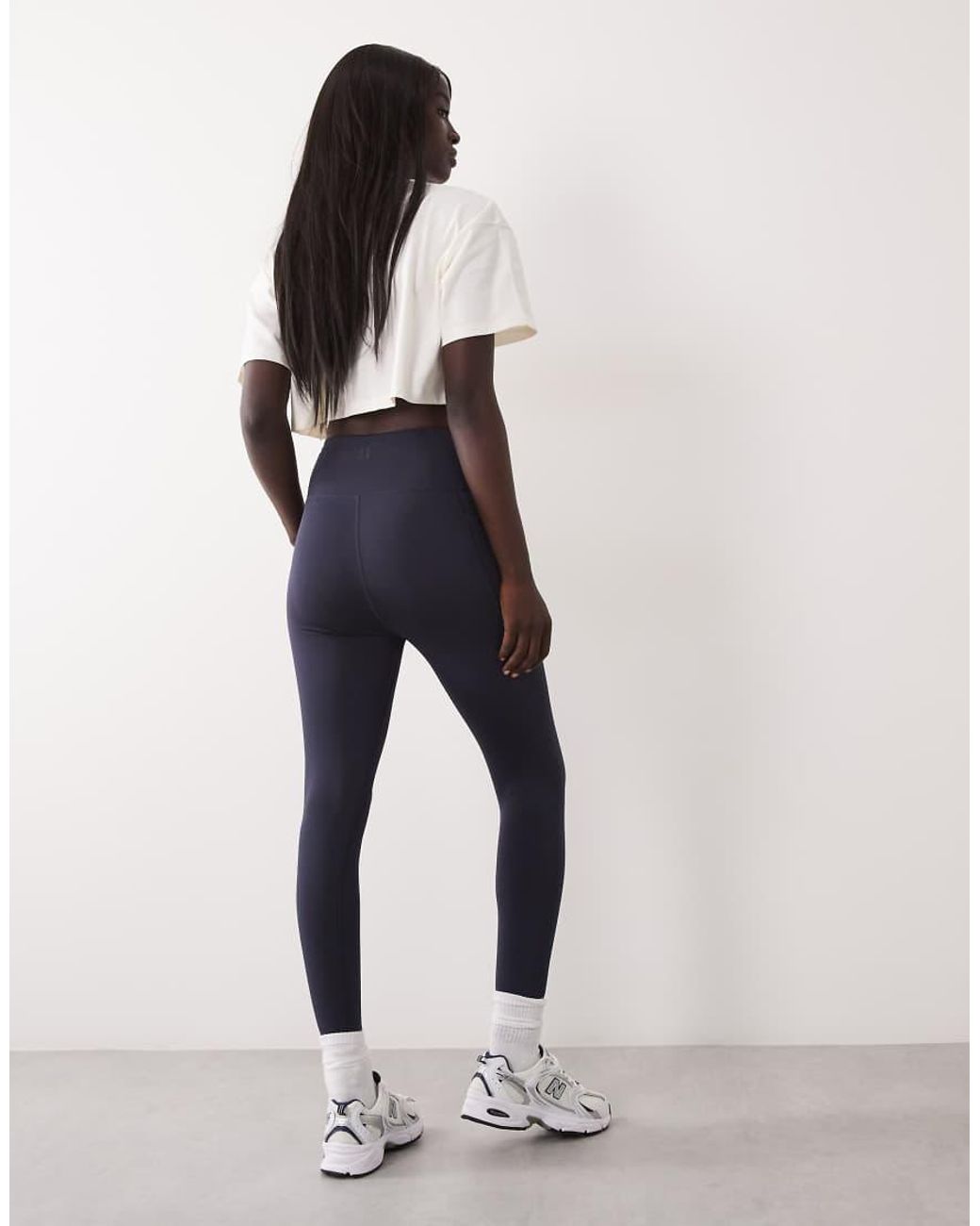 4505 Blue Tall Icon Active Tie Waist Run legging With Phone Pocket