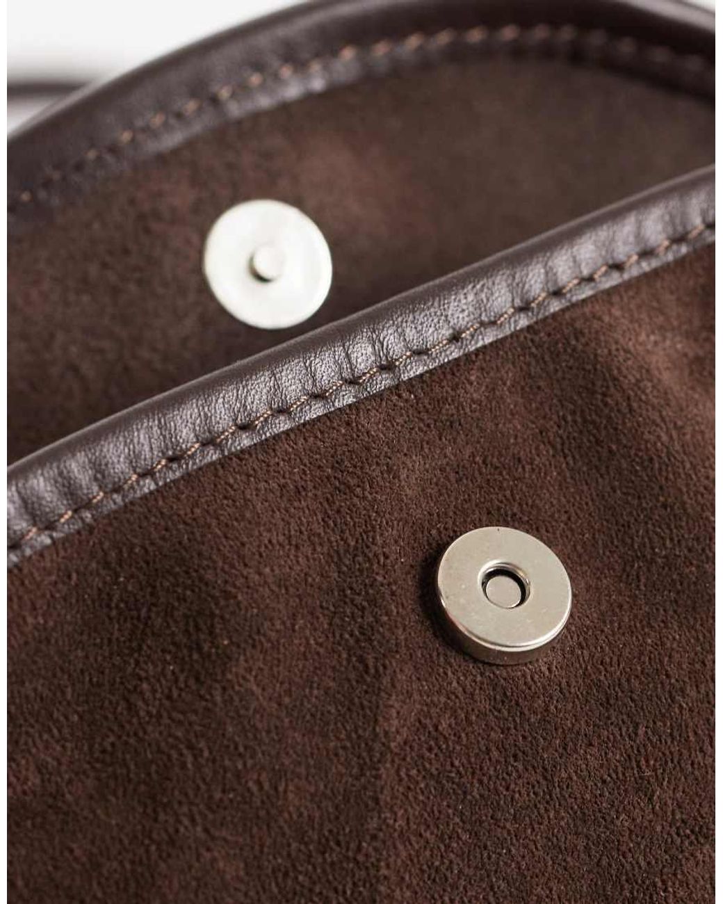 ASOS Brown Suede Mini Flap Top Crossbody Bag