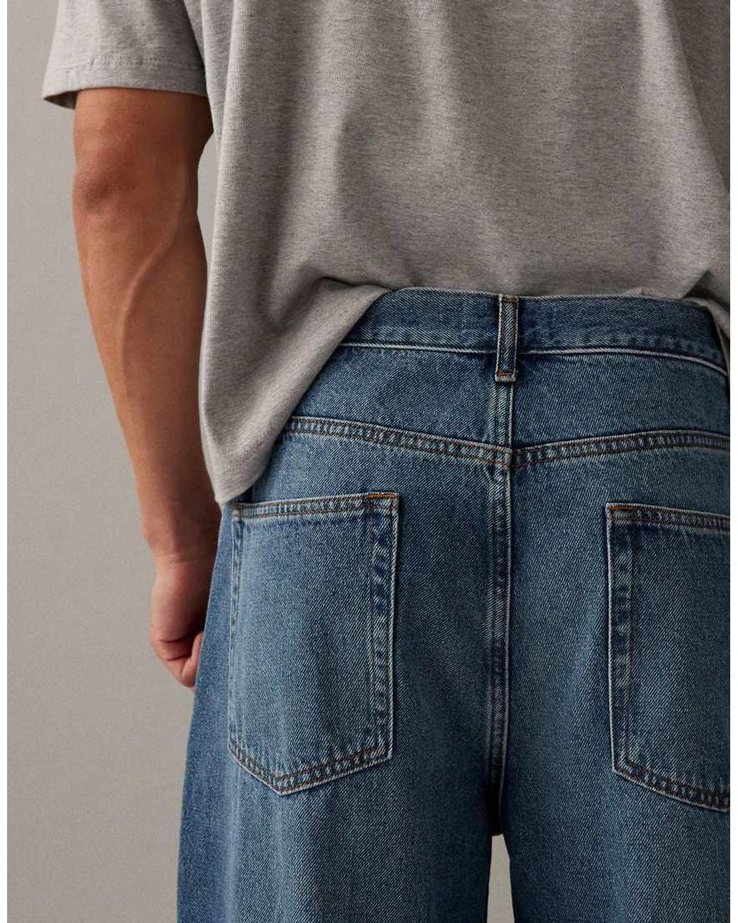 ASOS Blue Relaxed Tapered Jeans for men