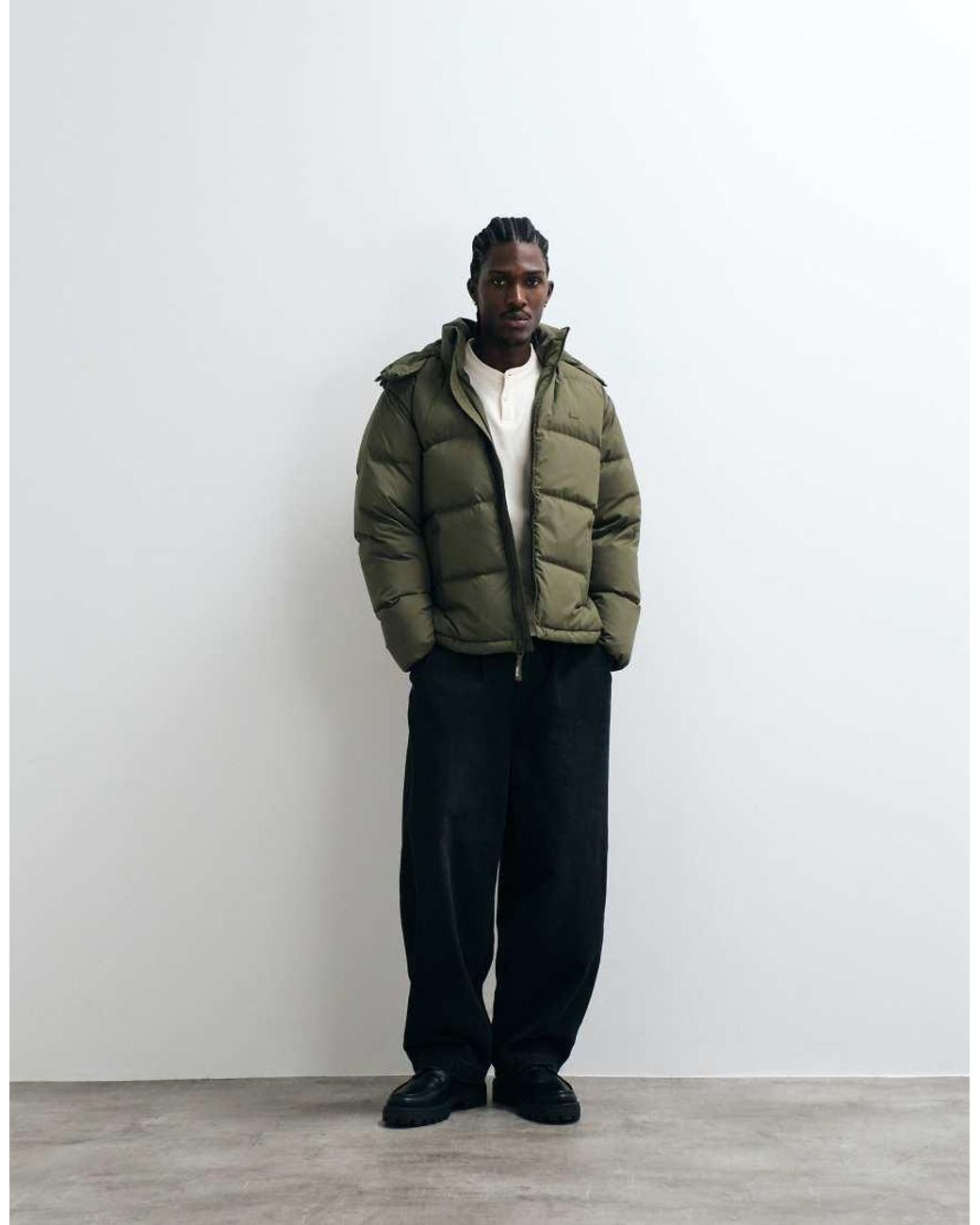 Levi's Green Rockwell Hooded Puffer Jacket for men