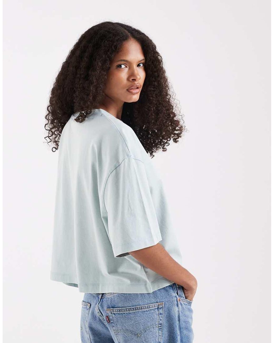 ASOS Gray Boxy Cropped T-shirt