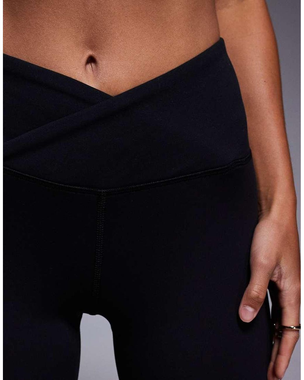 4505 Blue Petite Icon Wrap Waist Slim Kick Yoga legging