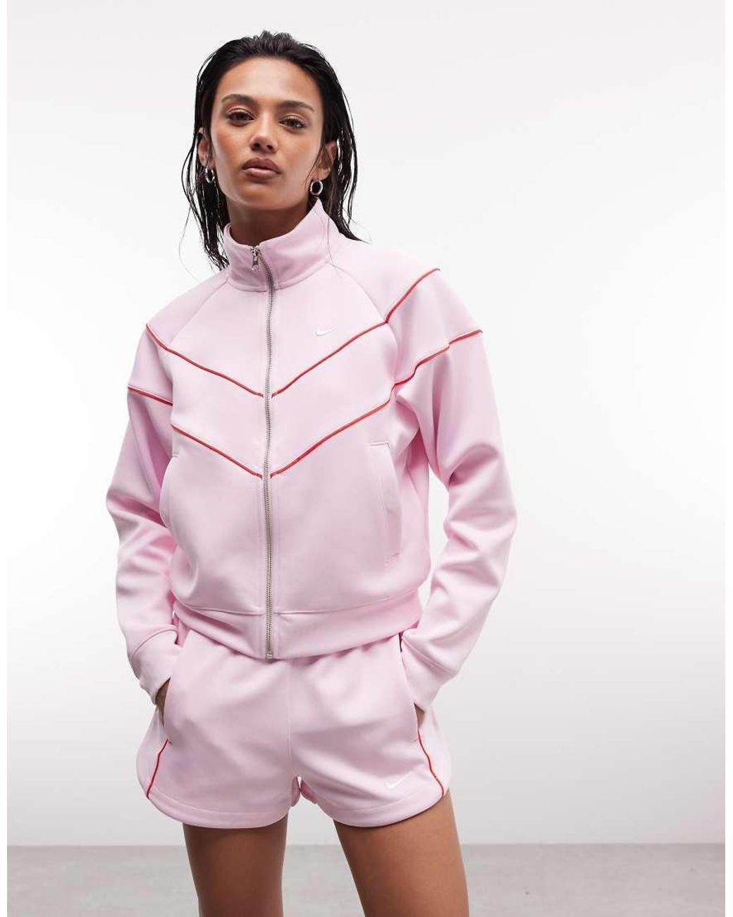 Nike Pink Woven Windrunner Track Jacket