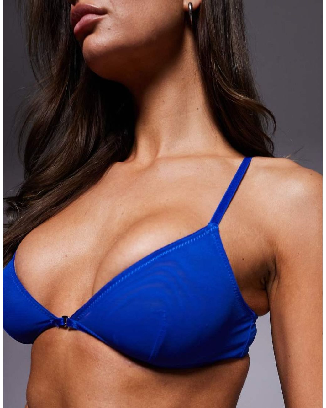 ASOS Blue Tammy Mesh Triangle Bra