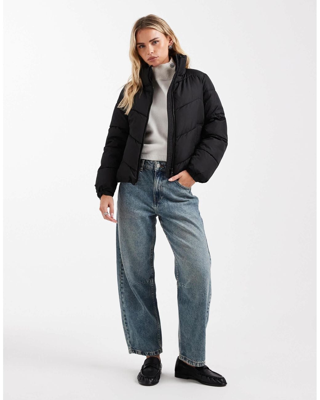 Vero Moda Gray Puffer Jacket