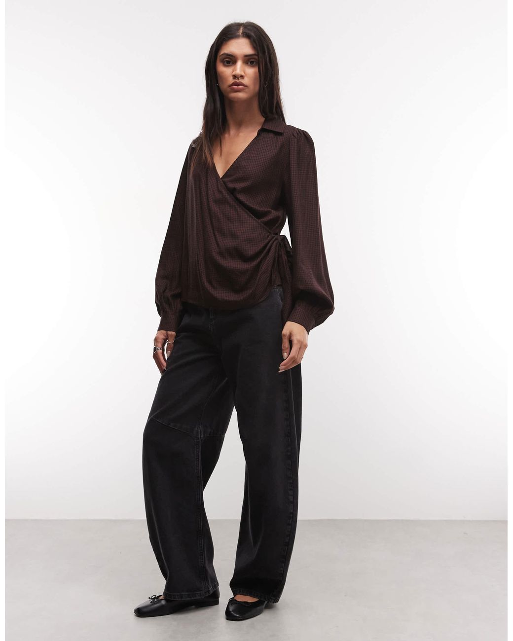 ASOS Multicolor Drapey Wrap Top