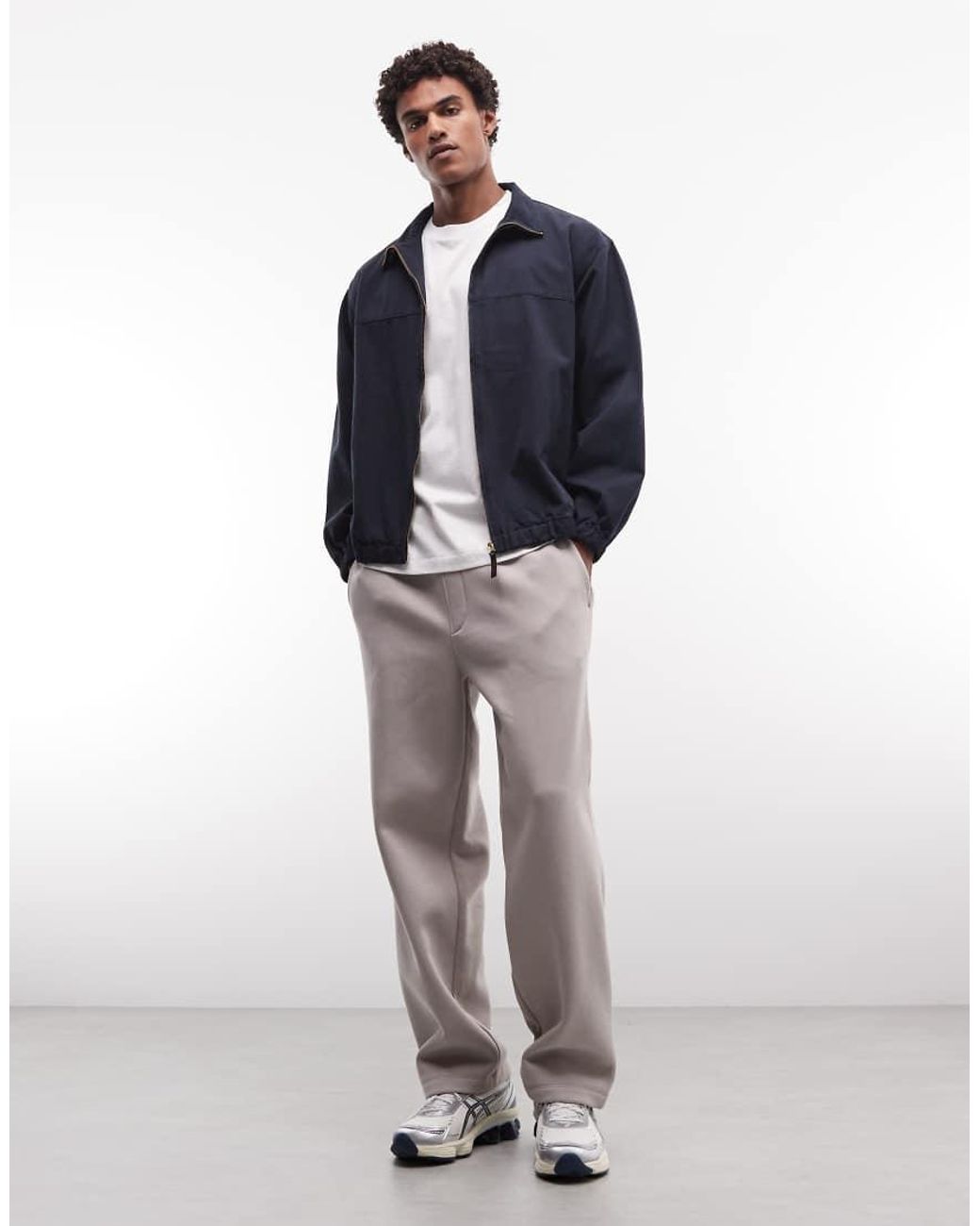Gramicci Blue Twill Zip Up Jacket for men