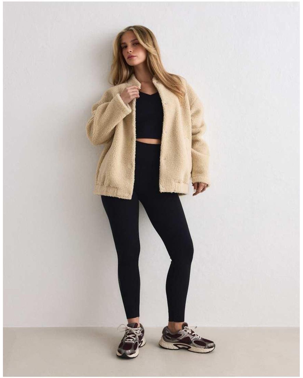 Aim'n Brown Café Au Lait Pile Coach Jacket