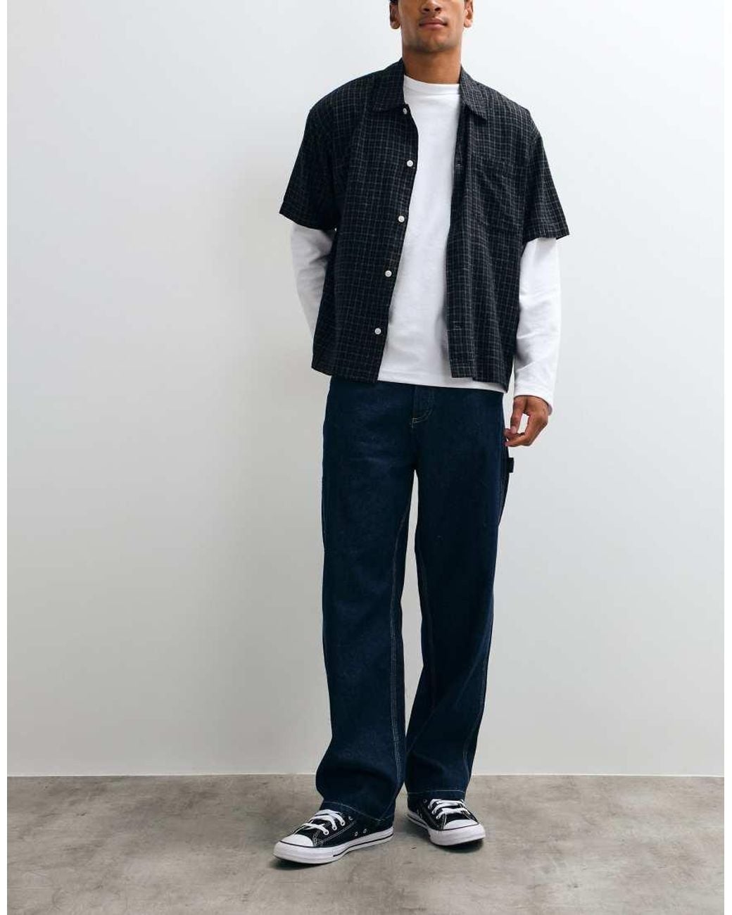 Jack & Jones Blue Alex baggy Carpenter Jeans for men