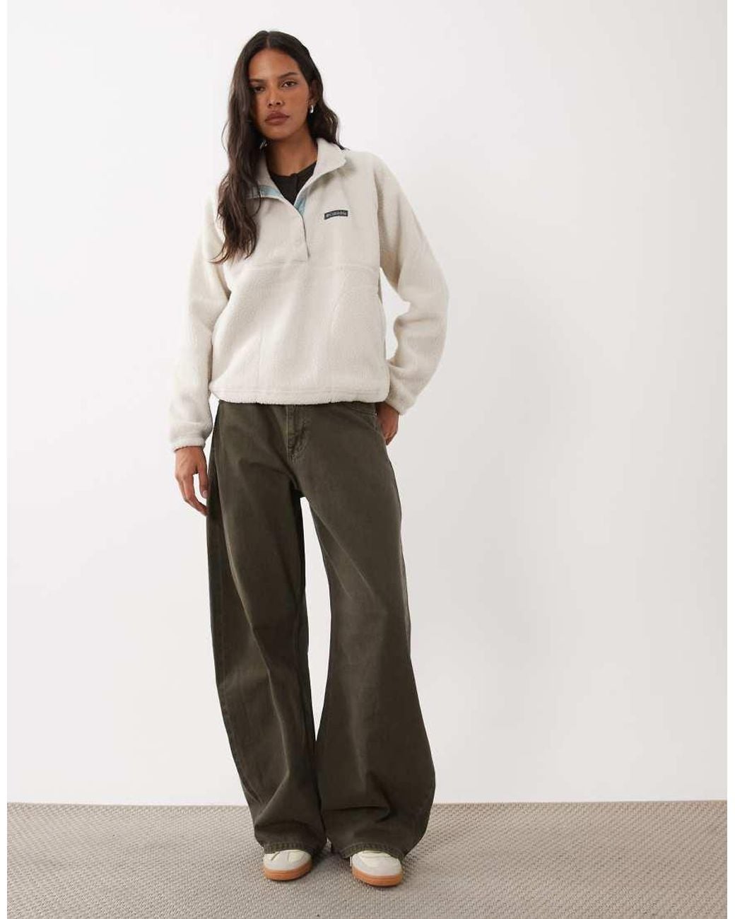 Columbia White Jasper Ridge Pebbled Half Snap Fleece