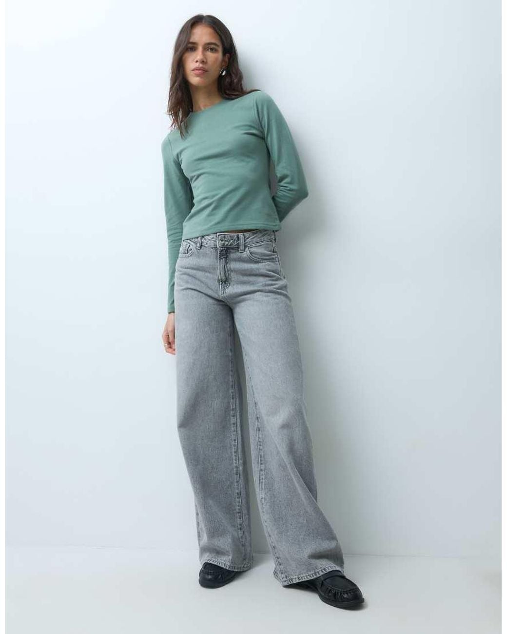 Abercrombie & Fitch Blue Seamless Long Sleeve Baby Tee