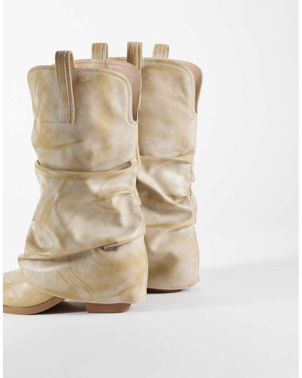 SIMMI White Simmi London Ituama Foldover Low Ankle Boots