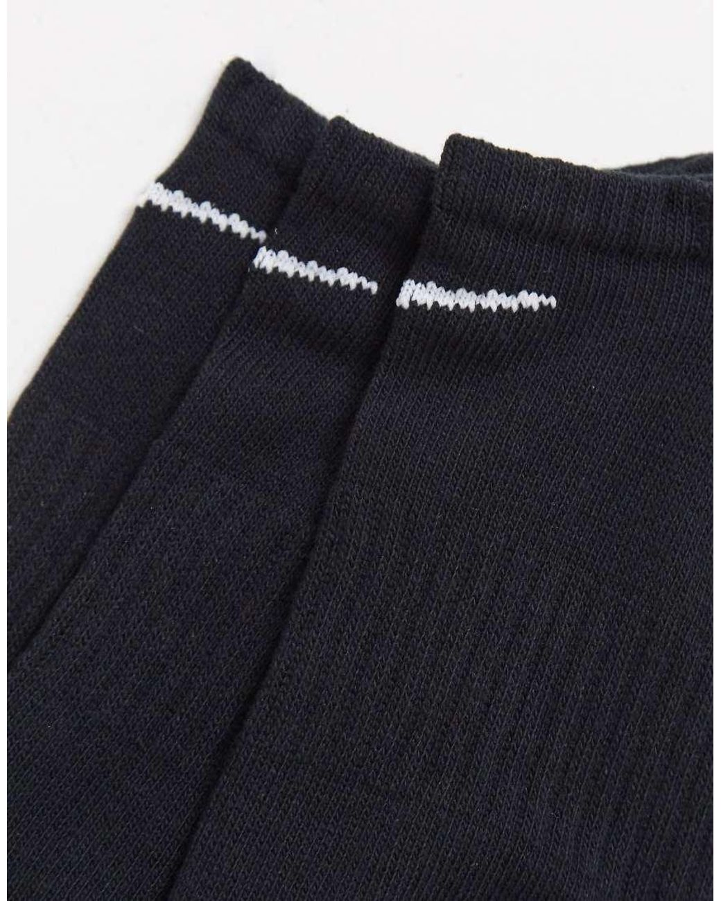 Nike Black 3 Pack Unisex Trainer Socks for men