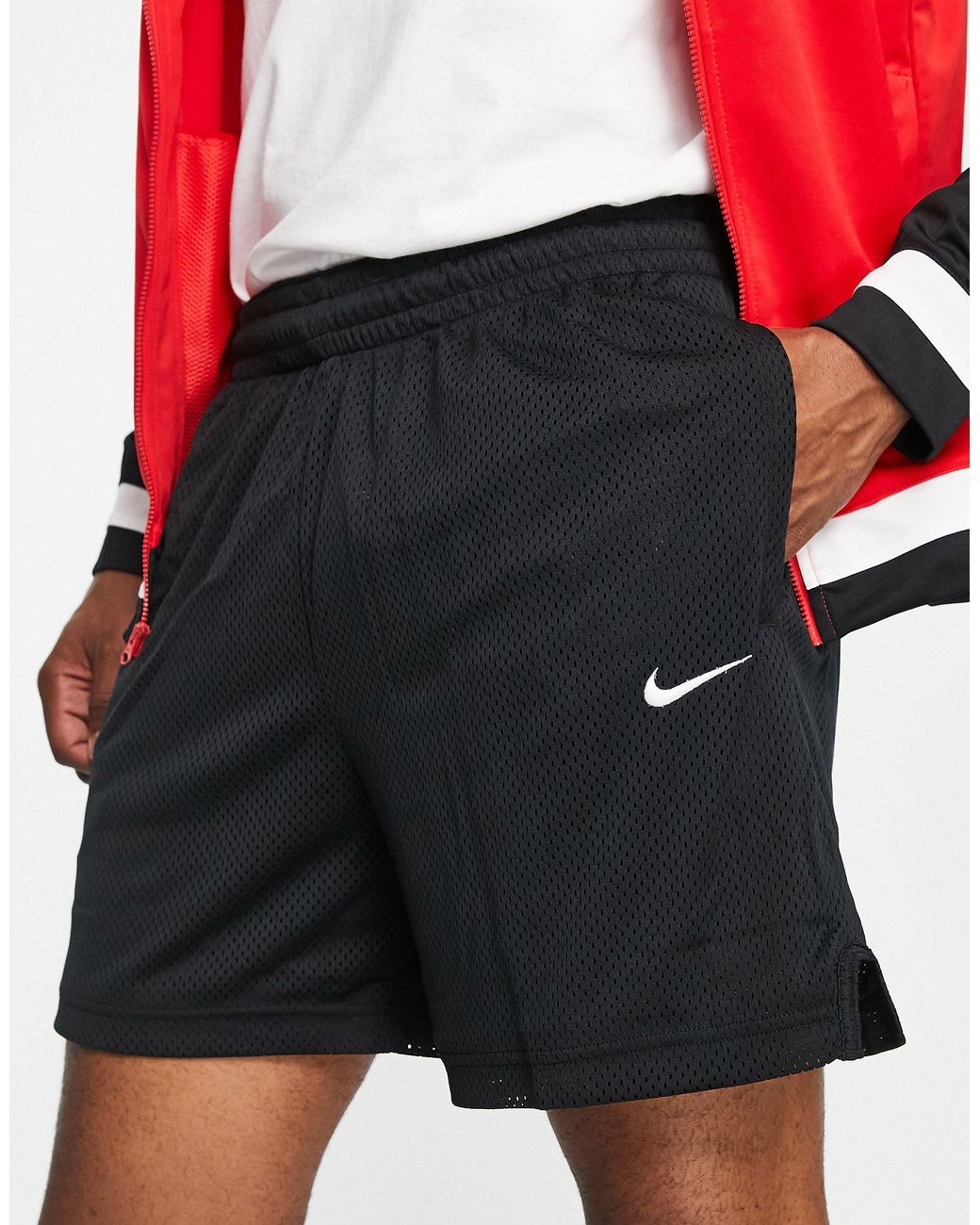 Nike Basketball Openhole Mesh 6-inch Shorts in Black for Men | Lyst