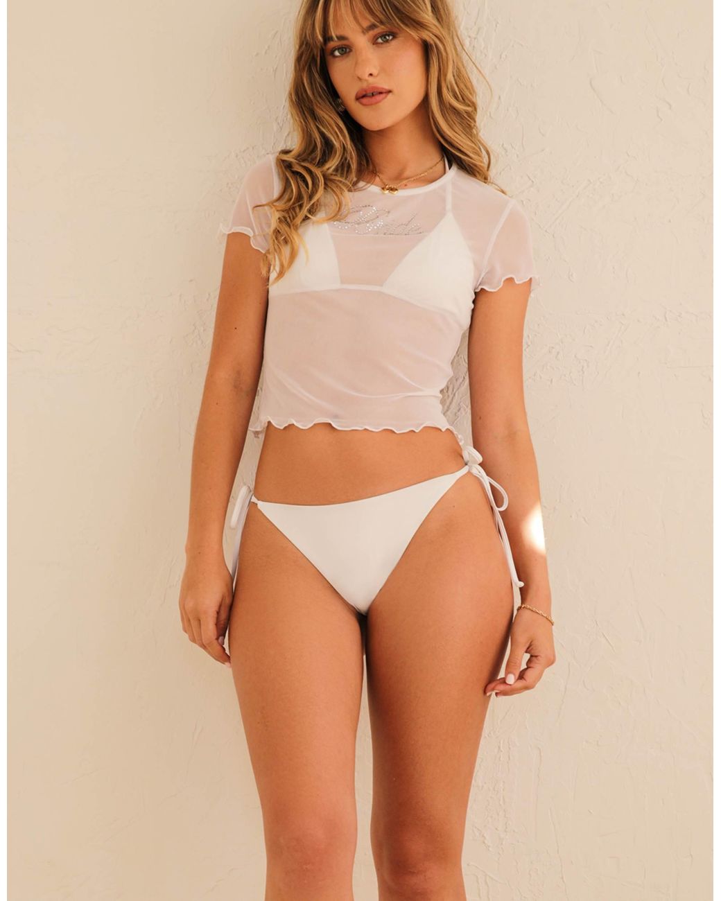 Dippin' Daisy's Natural Mia Tie String Bikini Bottom