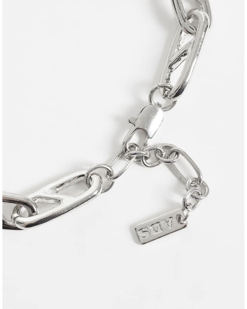 ASOS Natural Geometric Link Chain Bracelet for men