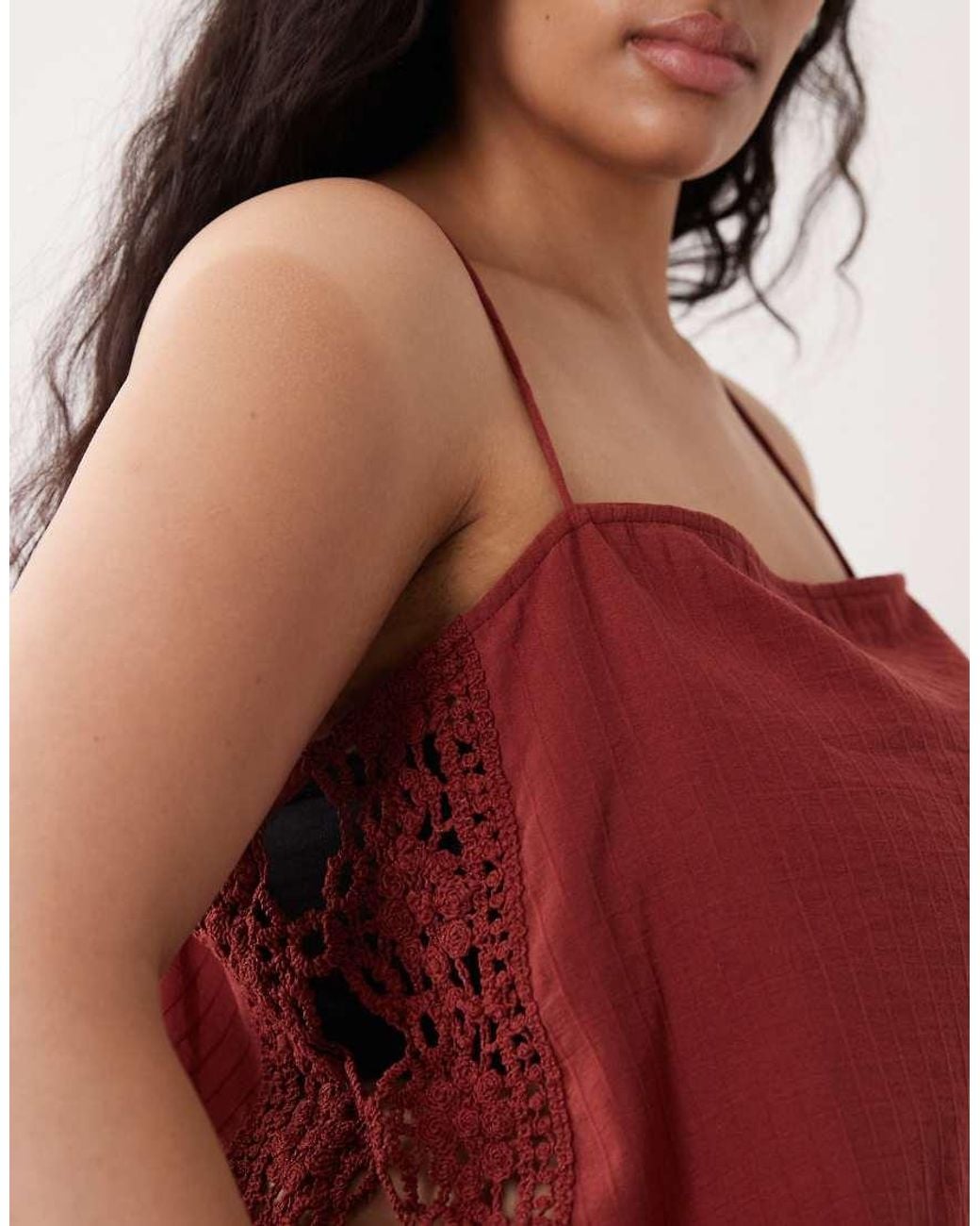 ASOS Red Asos Design Curve Cleo Beach Top