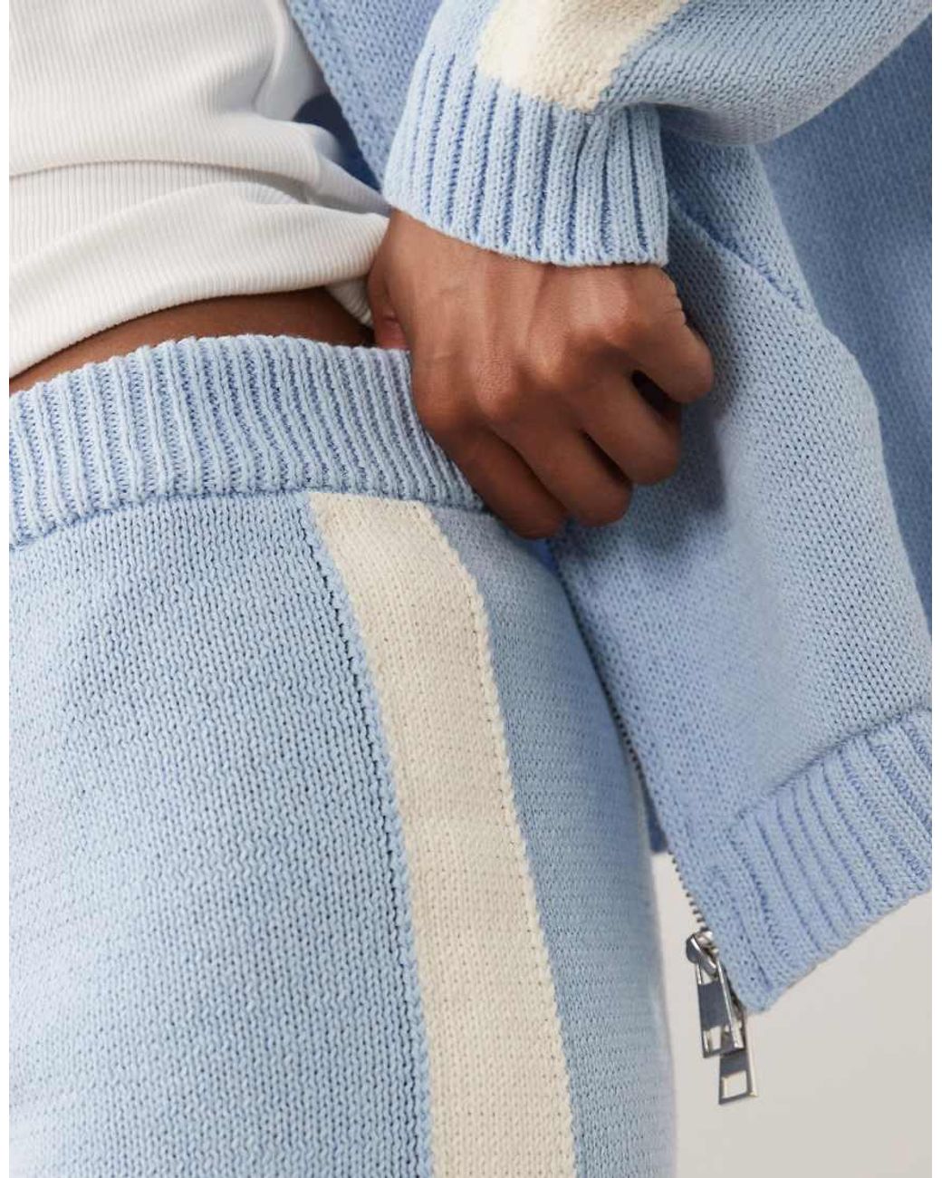 ASOS Blue Knitted Micro Short Co-Ord