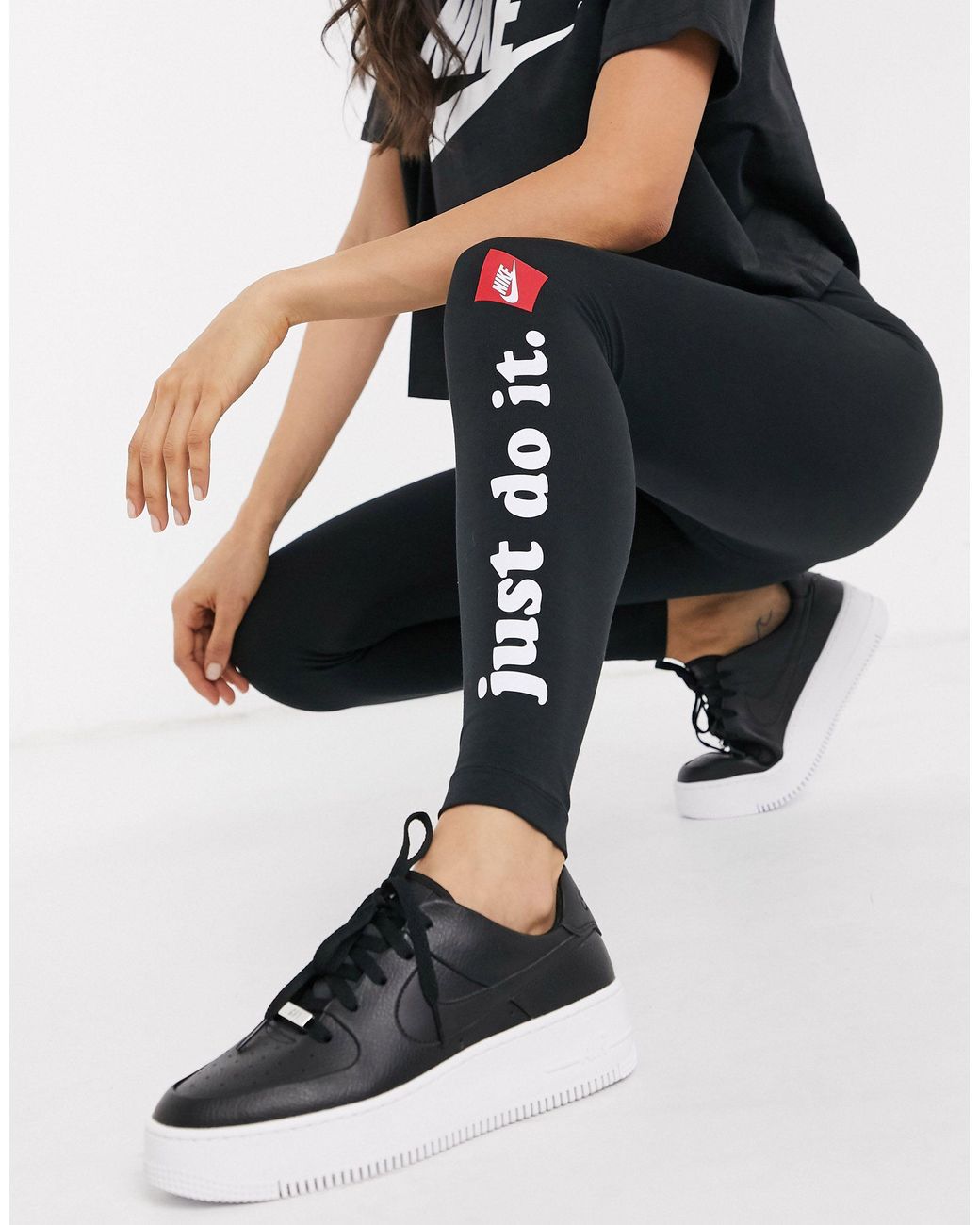 nike black just do it leggings
