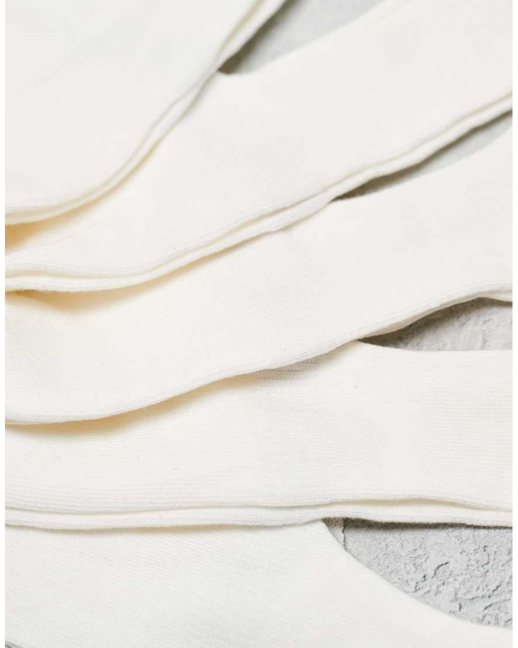 ASOS White 5 Pack Invisible Liner Socks for men