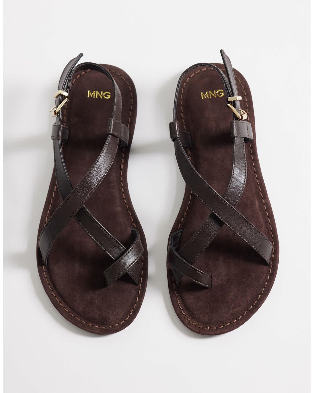 Mango White – flache sandalen