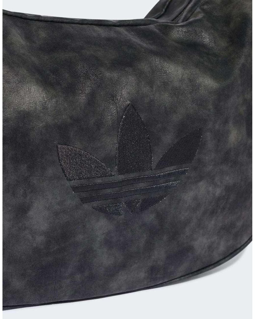 Adidas Originals Black Pu Studs Moon Bag