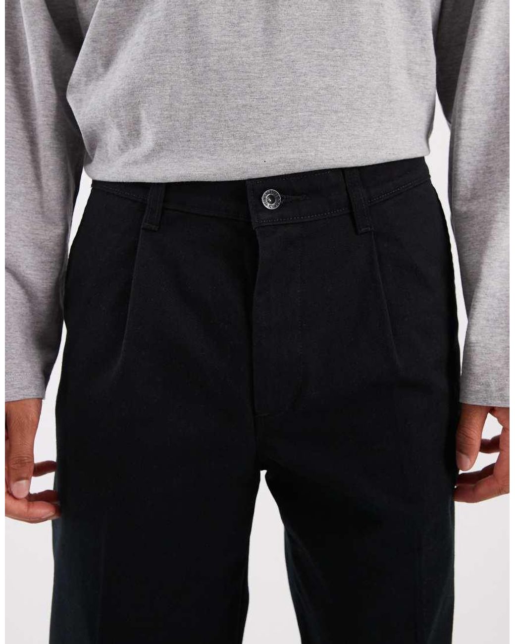 Levi's Gray Workwear Loose Pleated Chinos for men