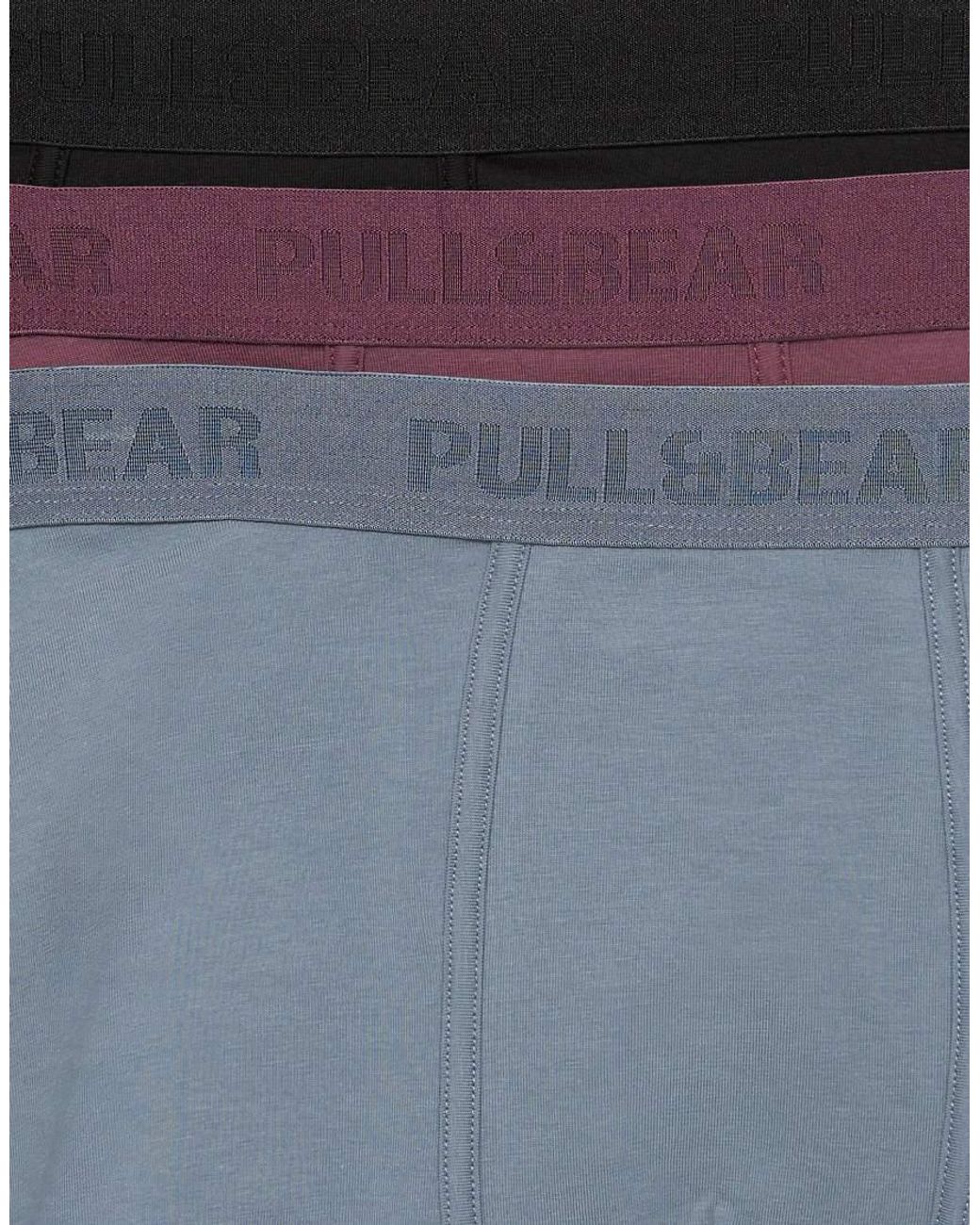 Pull&Bear Purple Pack Of 3 Boxers for men