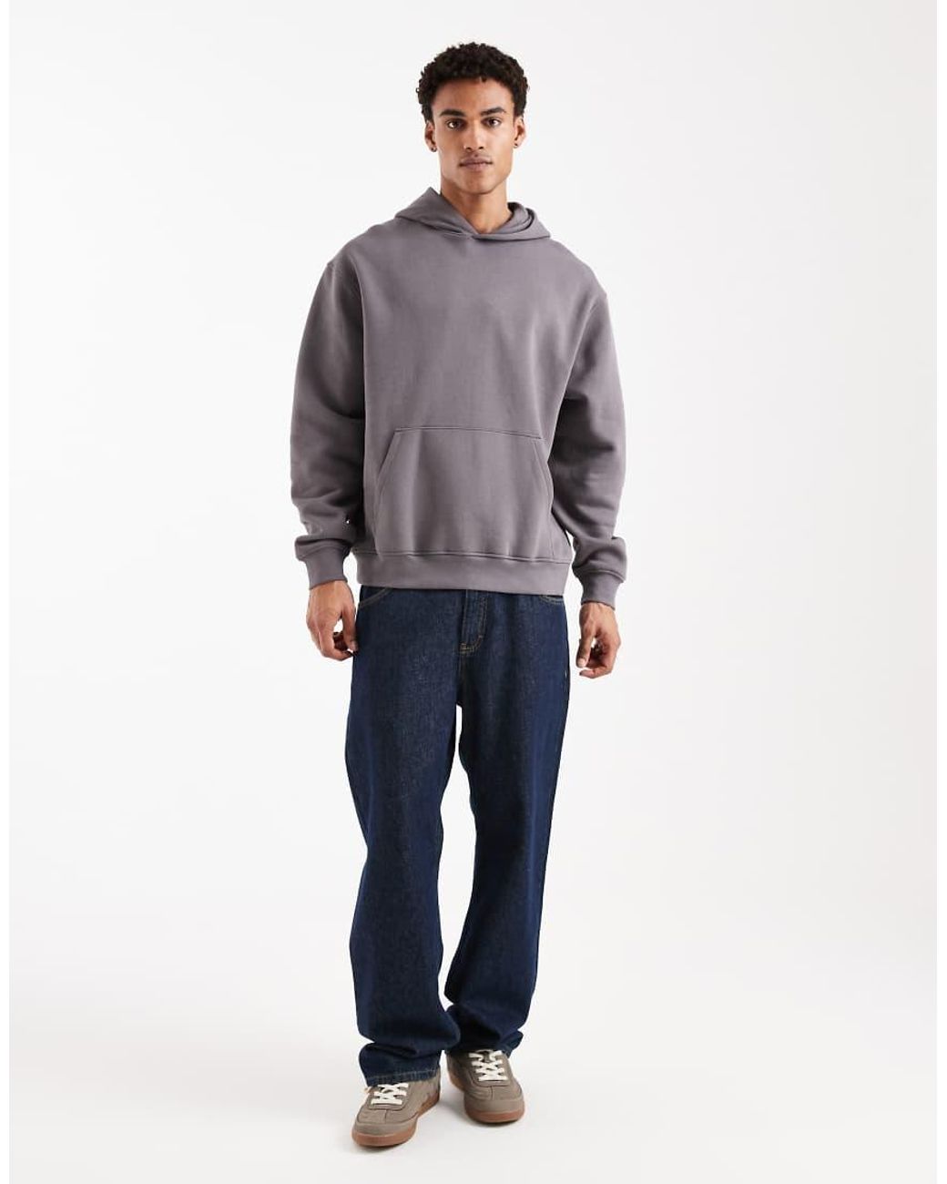Sudadera Gris Básica Con Capucha De ASOS de hombre de color Purple