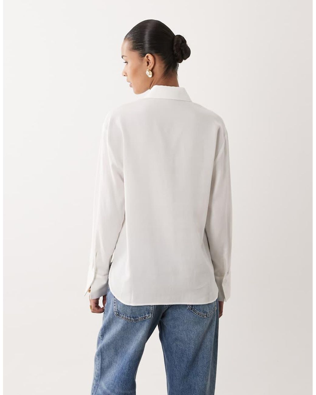 Mango White Classic Shirt