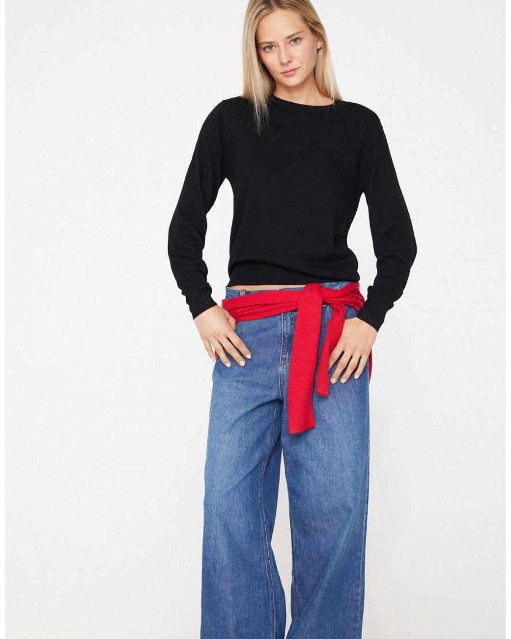 Tezenis Blue Long Sleeve Round-Neck Heavy Sweater