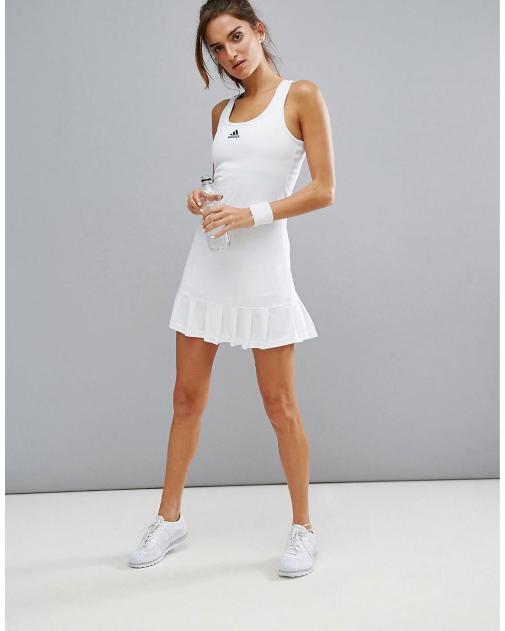 adidas Originals Tennis Dress With Shorts in White | Lyst