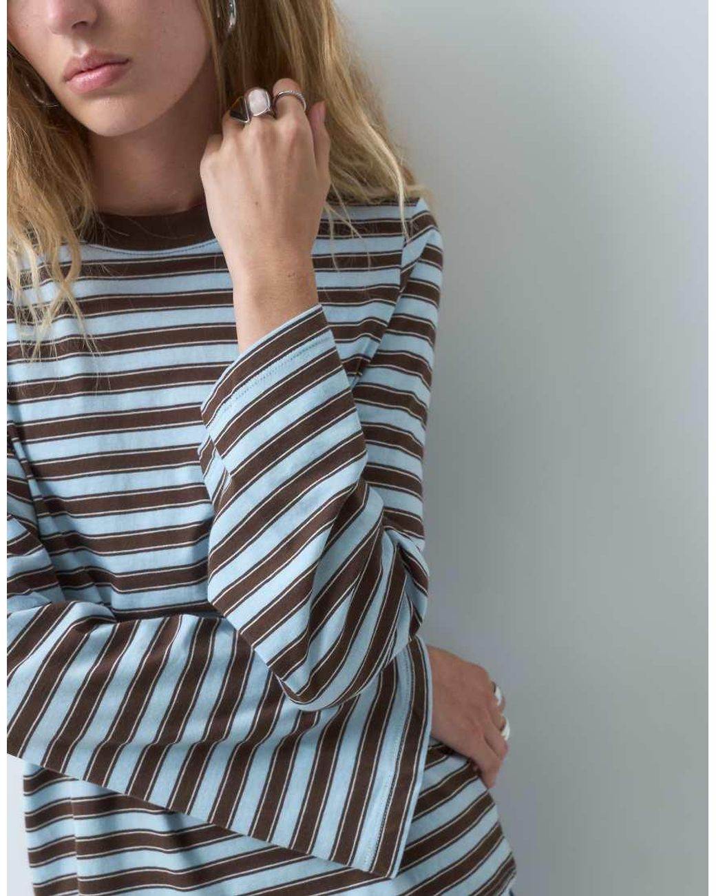 ONLY Blue Wide Sleeve Top