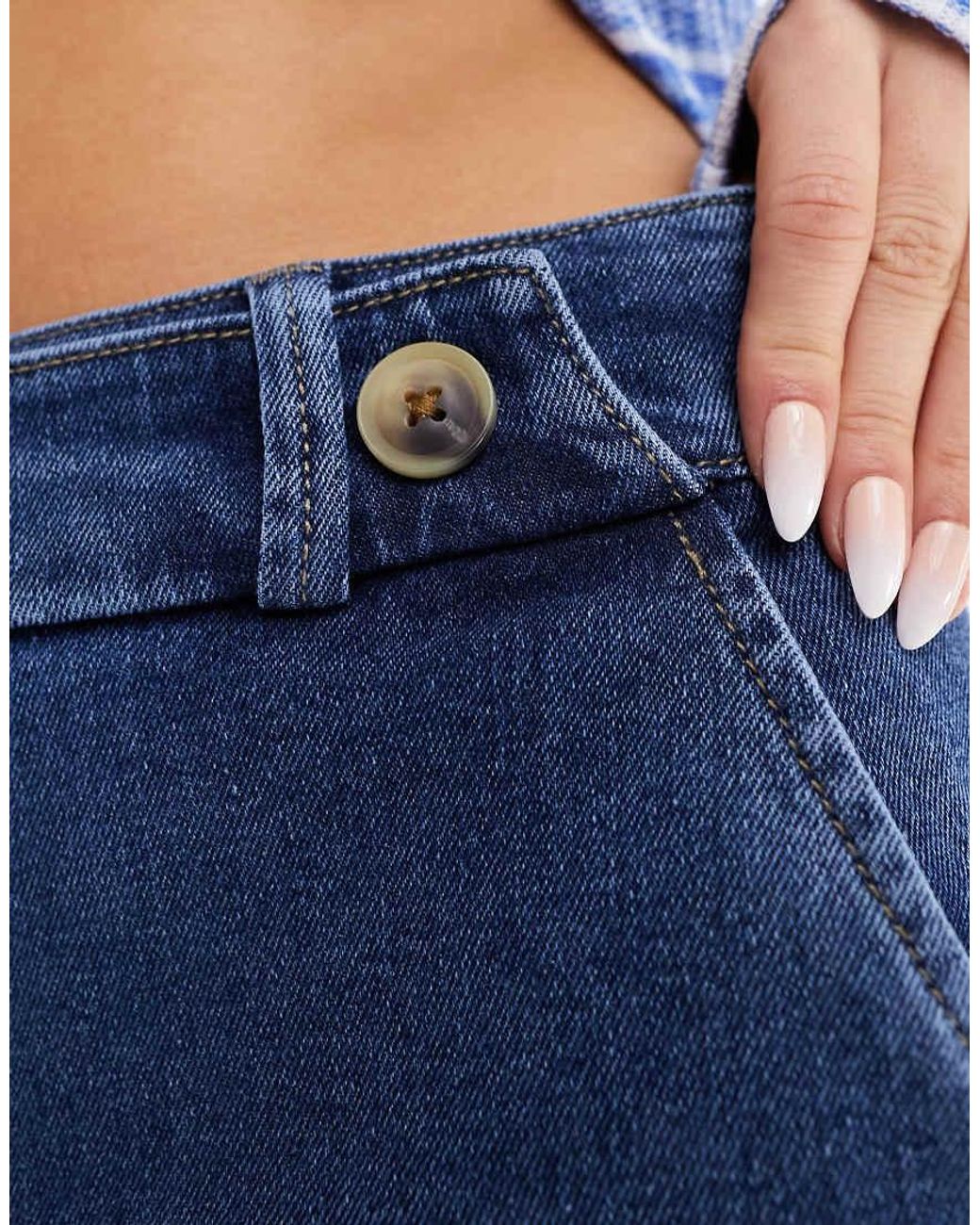 Jdy Blue High Waisted Wide Leg Jean