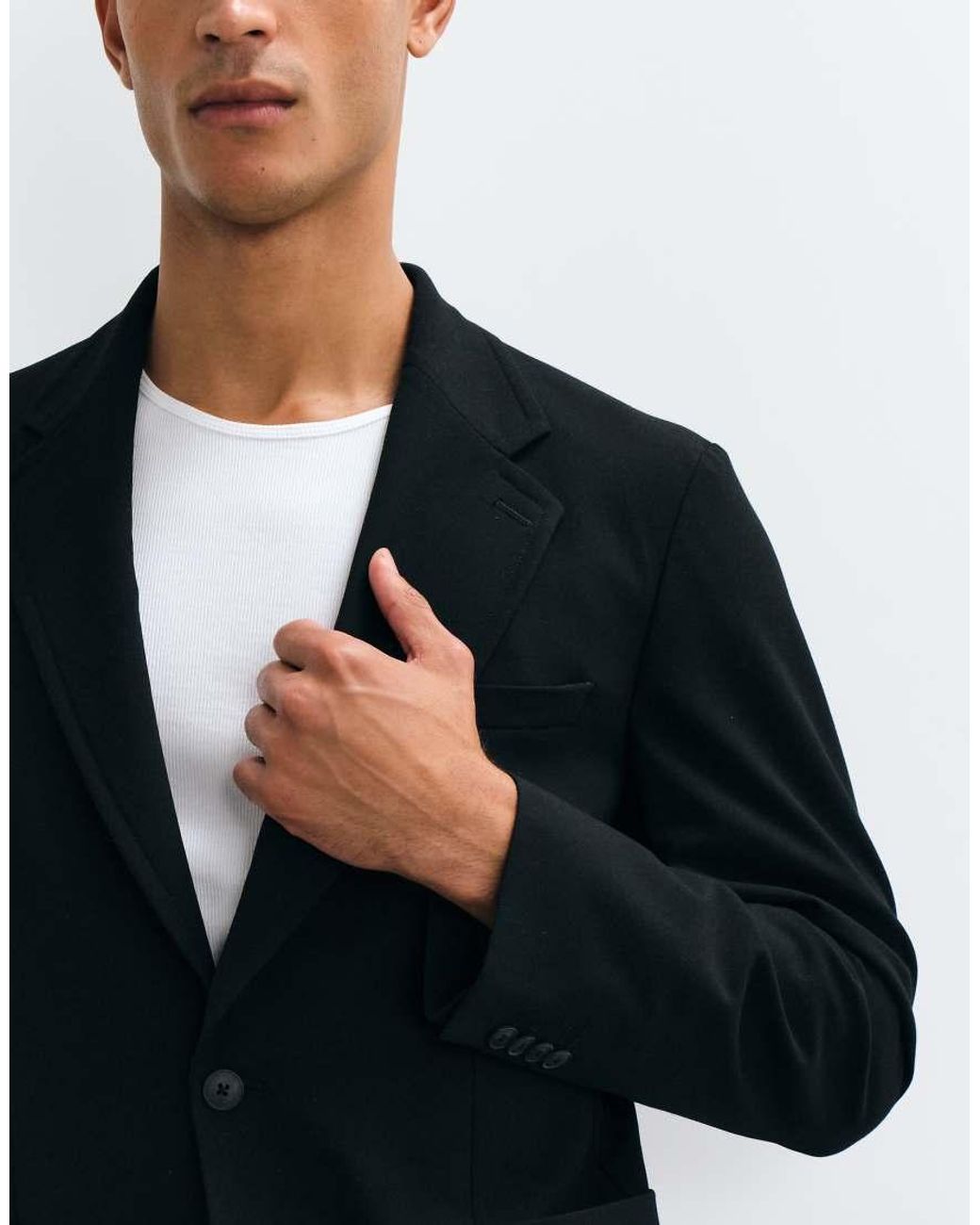 ASOS Black Stretch Crease Resistant Slim Suit Jacket for men