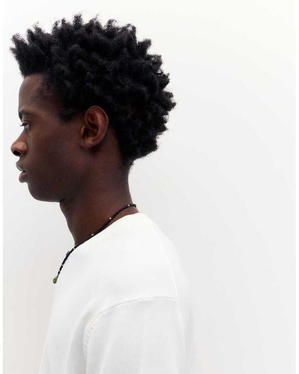 Pull&Bear White Short Sleeve Jumper for men