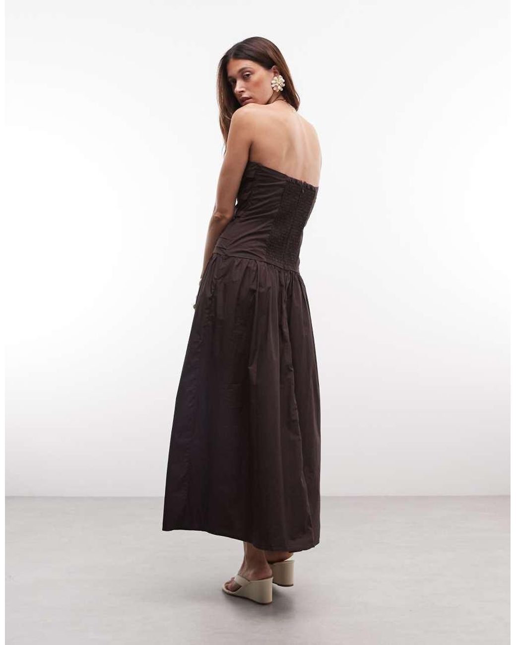 Gap Black Drop Waist Bandeau Maxi Dress