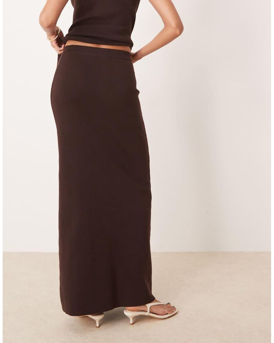Pretty Lavish Natural Knit Maxi Skirt