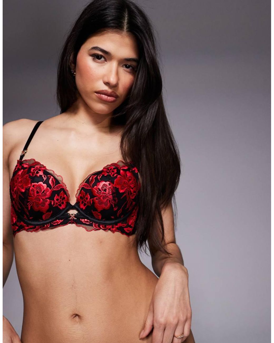 Ann Summers Red Endless Attraction Padded Plunge Bra