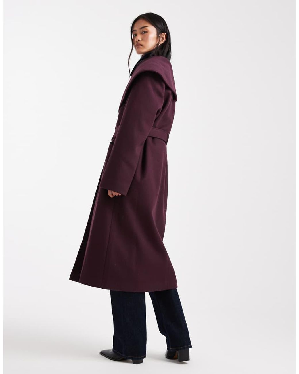 Miss Selfridge Blue Formal Wrap Coat