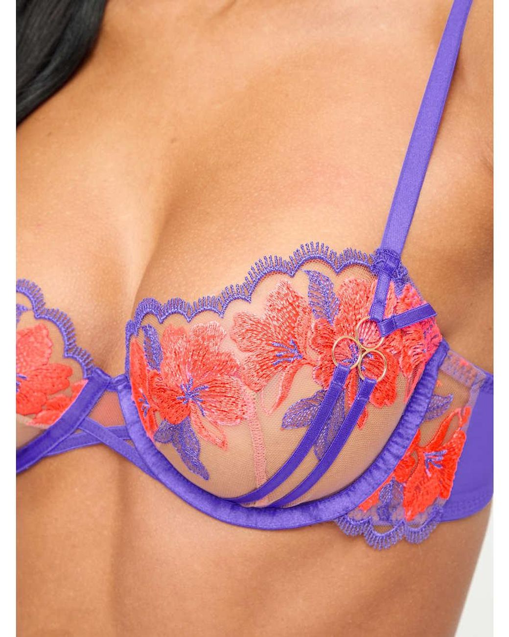 Ann Summers Purple Dusk Til Dawn Non Padded Balcony Bra