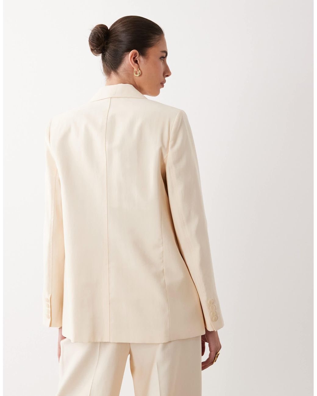 Veronica - blazer d'ensemble ajusté - beige Mango en coloris Natural