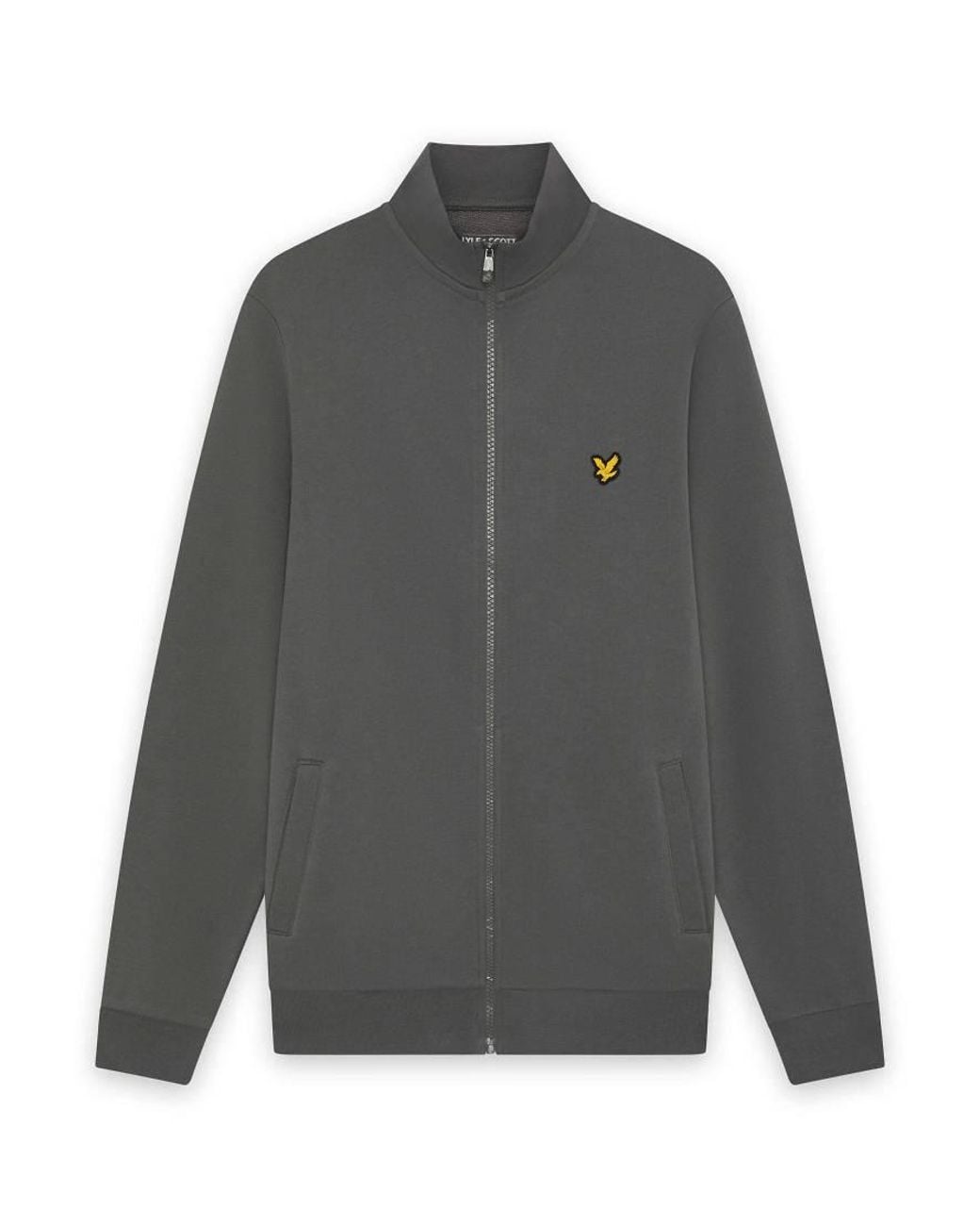 Lyle & Scott Gray Mid Layers Sports Loopback Track Top for men