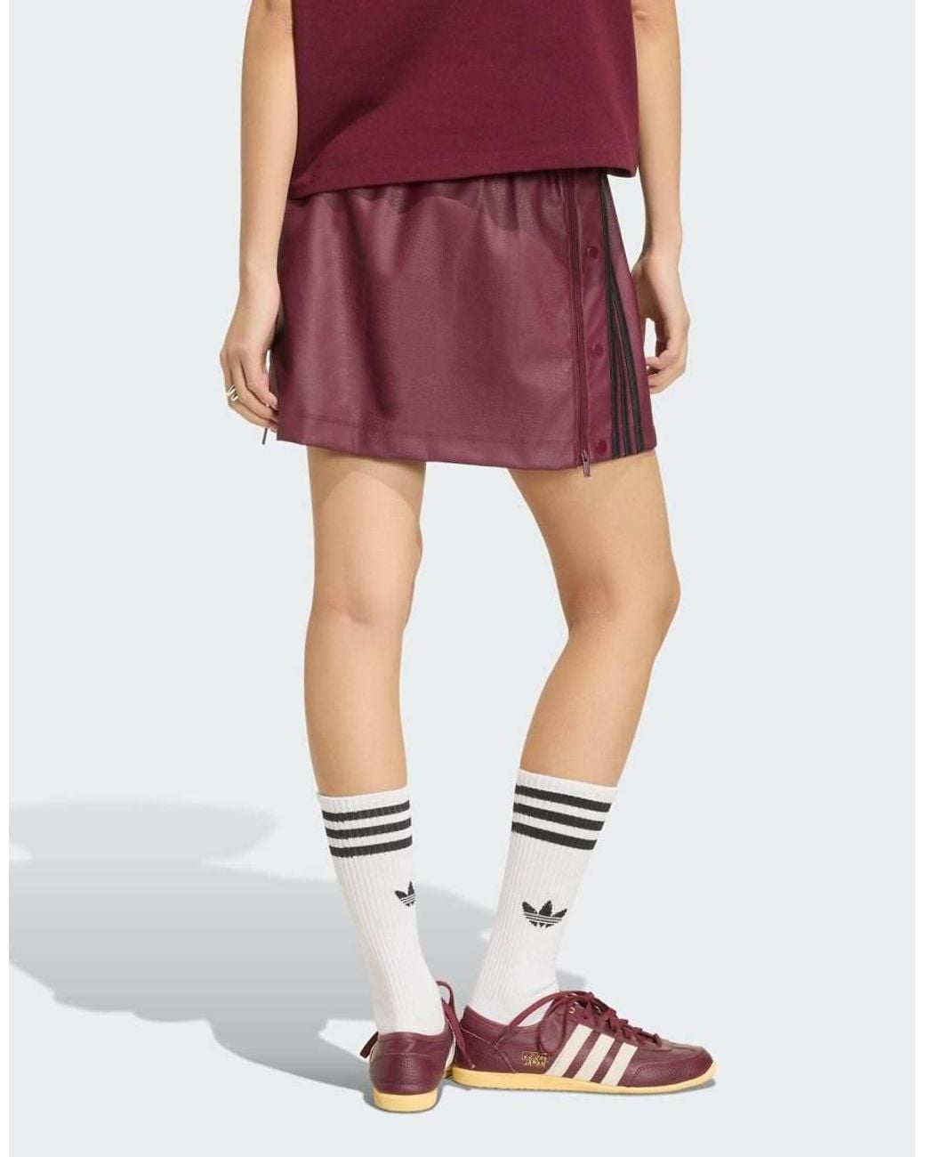 Adidas Originals Pink Pleather Adibreak Skirt