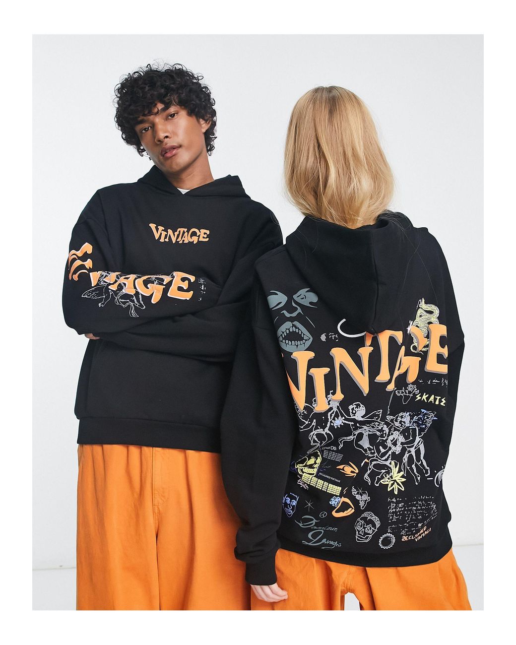 Vintage print deals hoodie