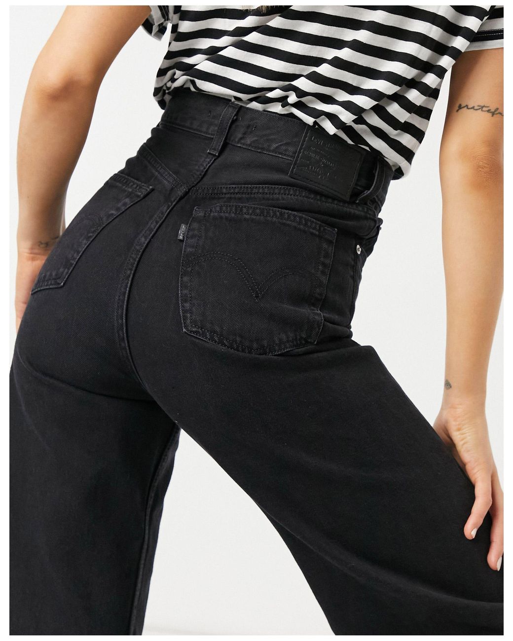 Levi's High Loose Jean in Black | Lyst